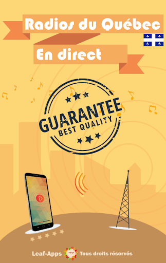 Android application Radios du Québec en direct screenshort