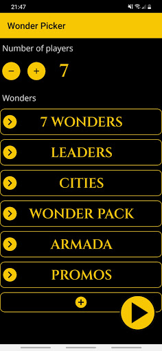Android application Wonder Picker screenshort