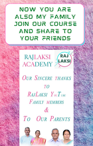 Android application RAJLAKSI ACADEMY screenshort