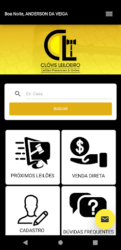Android application Clóvis Leiloeiro screenshort