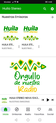 Android application Huila Stereo screenshort