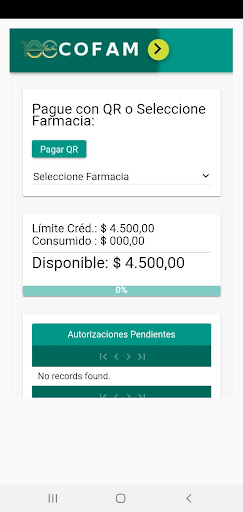 Android application Sistema Más Descuento por Bono screenshort