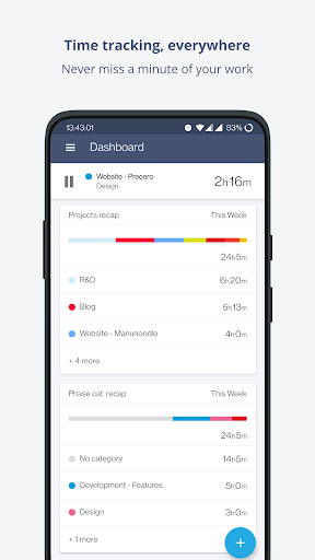 Android application Timeneye screenshort