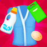 washing clothes laundry game icon