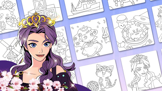 Princess Coloring:Drawing Game apkpoly screenshots 14