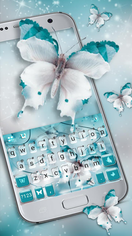 Blue Butterfly Keyboard Theme - 7.1.5_0331 - (Android)