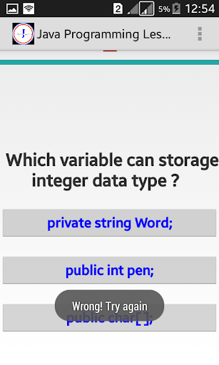 Java Programming app