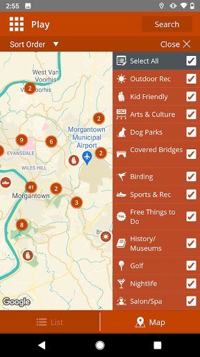 Screenshot of Visit Mountaineer Country