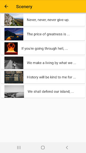 Android application Winston Churchill Quotes screenshort