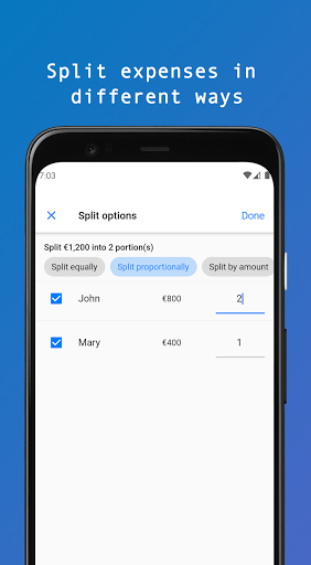 Screenshot of Split Bills