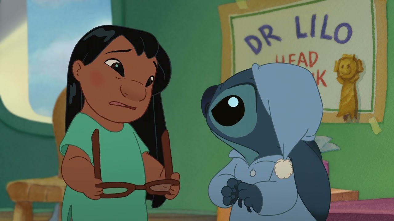 レア☆リロ＆スティッチ Lilo & Stitch オハナ 花台 スマホ