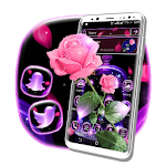 Cover Image of Télécharger Neon Jar Rose Launcher Theme  APK