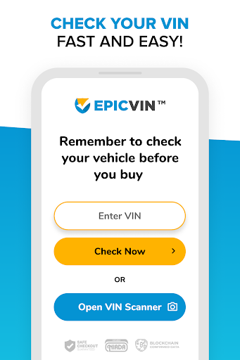 Android application EpicVIN Vehicle History Report screenshort