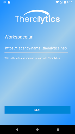 Android application Theralytics screenshort