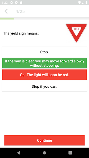 DMV Practice Test Rhode Island Screen 3