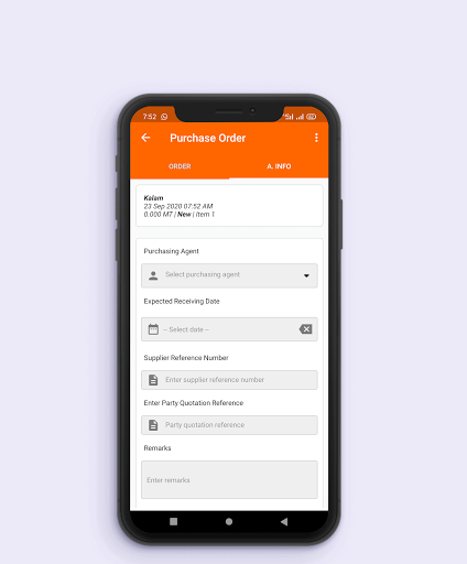 Purchase Order Screen 3