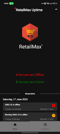 RetailMax - Uptime Screen 2