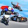 Flying Police Panda Robot Game: Robot Car Game icon
