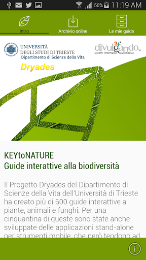 Android application KEYtoNATURE screenshort