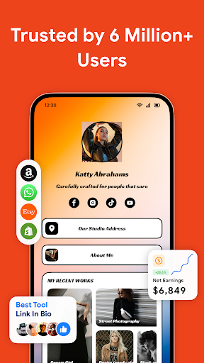 Linkbio - Link in bio creator Screenshot 1 - AppWisp.com