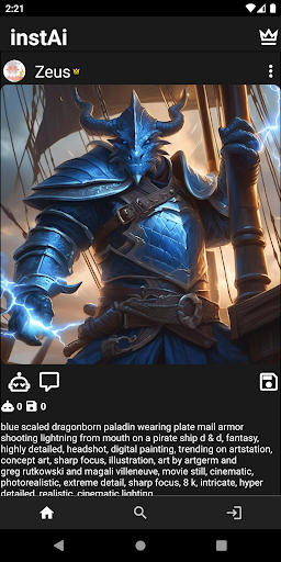 Android application instAi screenshort
