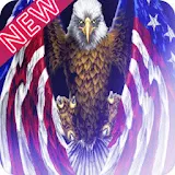 patriot hawk American theme icon
