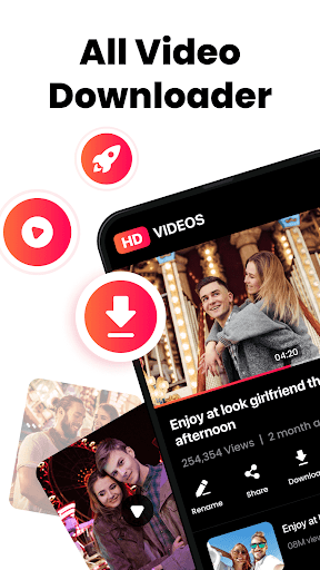 Android application HD Video player & Downloader screenshort