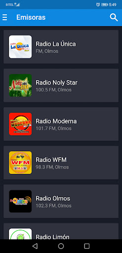 Android application Radios de Olmos - Lambayeque screenshort