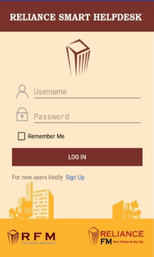 Android application Reliance FM Helpdesk screenshort