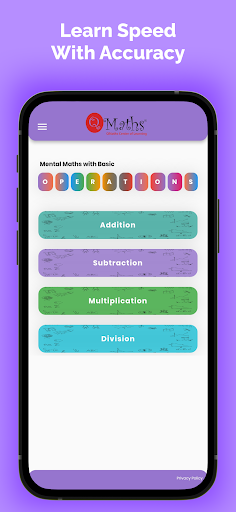Android application QMaths screenshort