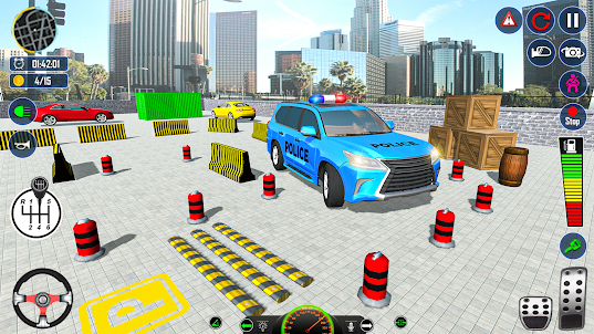 police car parking game 3d