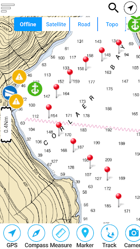 Bejaia - Tabarka Offline GPS Nautical Charts