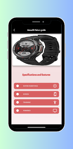 Android application Amazfit Falcon Watch guide screenshort