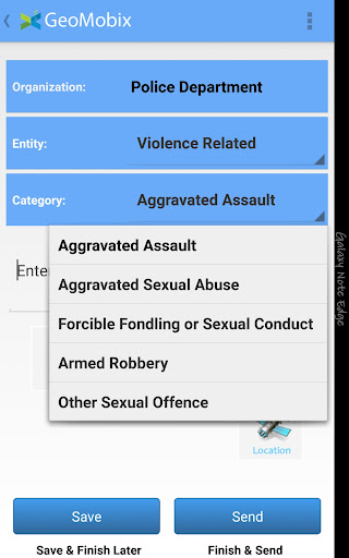 Android application GeoMobix screenshort