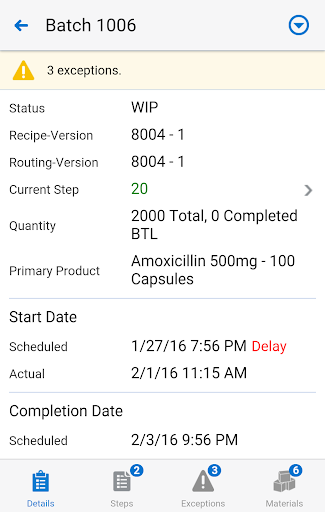 Process Prod Supervisor EBS Screen 3