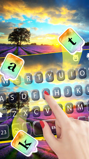 Lavender Sunset Keyboard Backg Screen 3