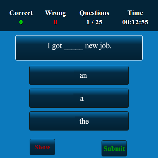 English Literature MCQ Screen 2