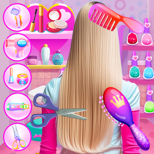 Hair Salon and Dress Up Girl  Icon