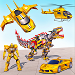 Flying Taxi Robot Car Games 3D Apk