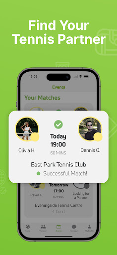 Kort: Find Tennis Players Screen 2