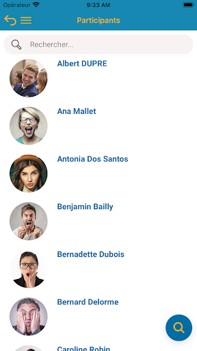 Android application Mon Appli Event screenshort