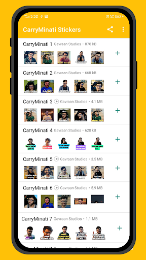 CarryMinati Stickers Screen 2