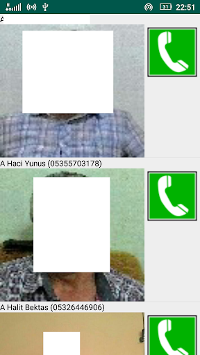 Android application PhotoCall screenshort