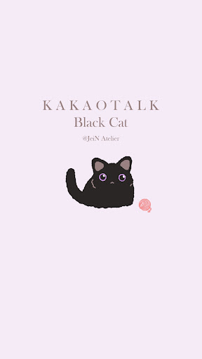 Android application Kakao Theme - Black Cat screenshort