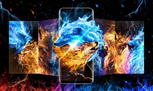 Ice Fire Wolf Wallpaper Themes APK - Download for Android 