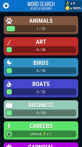 Android application Word Search Wild Puzzle screenshort