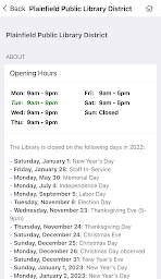 Plainfield Public Library App