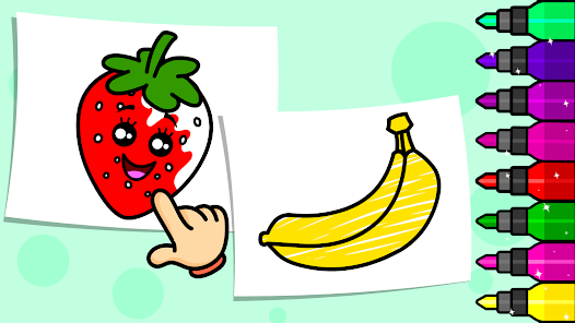 Página para colorir com banana para crianças