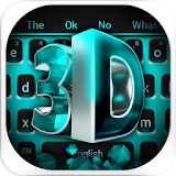 Blue 3D Tech keyboard icon