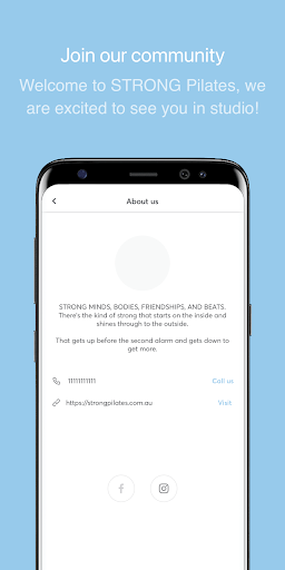 Screenshot of STRONG Pilates